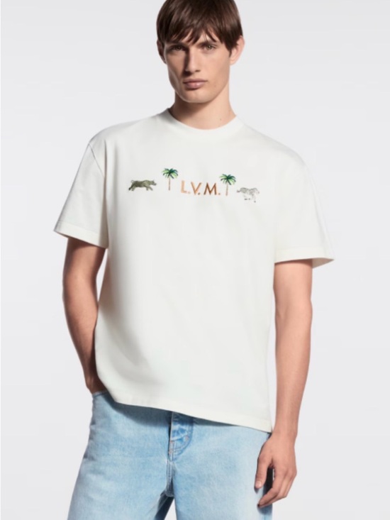 Louis Vuitton Other - Louis Vuitton White L.V.M. Palm & Animal Motif Tee